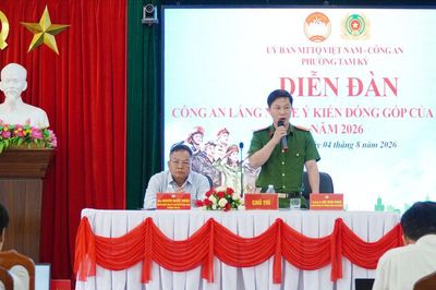 Công an phường Tam Kỳ lắng nghe góp ý của nhân dân