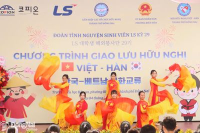 Học sinh, sinh viên Đồng Nai giao lưu với đoàn tình nguyện sinh viên Hàn Quốc