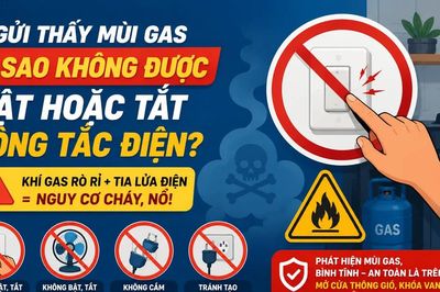 Ngửi thấy mùi gas trong nhà, vì sao không được bật hoặc tắt công tắc điện?