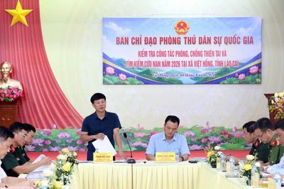 Ban Chỉ đạo Phòng thủ dân sự Quốc gia làm việc tại tỉnh Lào Cai