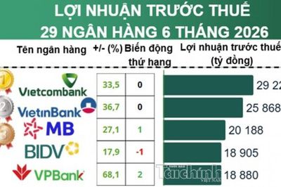 Ngân hàng báo lãi gần 225.000 tỷ đồng, bảng xếp hạng lợi nhuận xuất hiện màn 'đổi ngôi' ngoạn mục