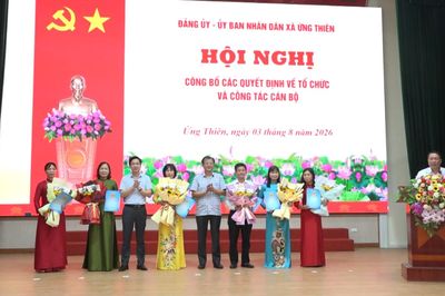 Xã Ứng Thiên kiện toàn các chức danh quản lí các trường học