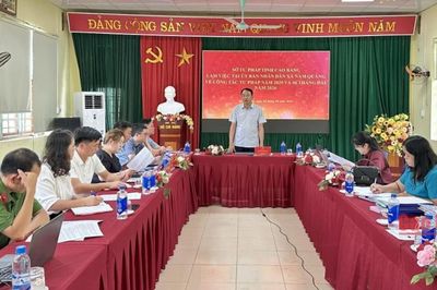 Sở Tư pháp tỉnh làm việc tại xã Nam Quang