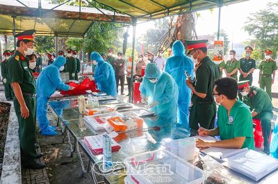 Lấy mẫu sinh phẩm 622 hài cốt liệt sĩ chưa rõ thông tin tại Nghĩa trang Liệt sĩ Thới Bình