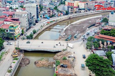 Kênh La Khê tăng tốc cán đích, hoàn thiện hệ thống chống ngập phía Tây Hà Nội