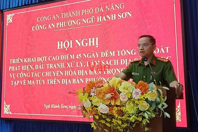 Công an phường Ngũ Hành Sơn ra quân cao điểm 45 ngày đêm phòng, chống ma túy