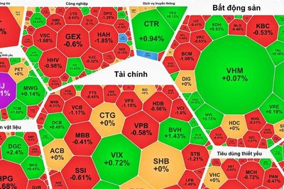 Thị trường nghiêng về sắc đỏ, PNJ nối dài chuỗi tăng trần