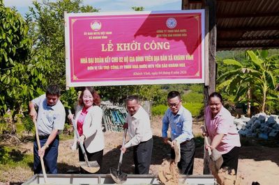 Công ty Yến Sào Khánh Hòa hỗ trợ xây dựng nhà đại đoàn kết tại xã Khánh Vĩnh