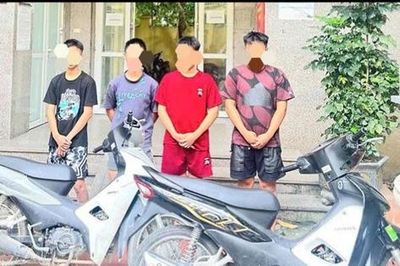 Nhóm thiếu niên rình rập, trộm cắp xe máy của người dân Hà Nội trong đêm