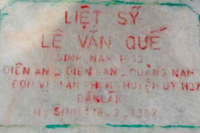 Manh mối quan trọng từ bia đá khắc tên 'Liệt sỹ Lê Văn Quế'