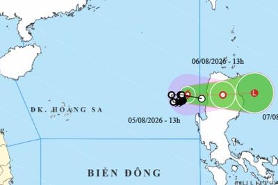 Bão số 3 tiếp tục đổi hướng sau khi hình thành trên Biển Đông