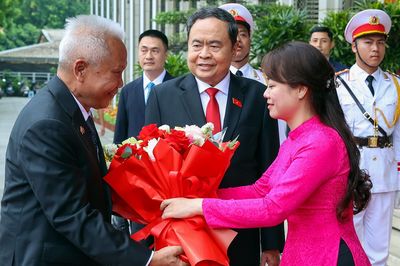 Chủ tịch Quốc hội Trần Thanh Mẫn chủ trì lễ đón Chủ tịch Quốc hội Thái Lan