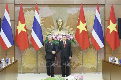 Chủ tịch Quốc hội Trần Thanh Mẫn đón và hội đàm với Chủ tịch Quốc hội kiêm Chủ tịch Hạ viện Vương quốc Thái Lan