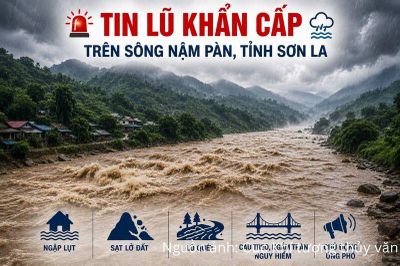 Sơn La: Lũ sông Nậm Pàn vượt báo động 3, cảnh báo lũ quét, sạt lở đất