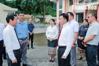 Đón Đoàn đại biểu HĐND tỉnh Hủa Phăn thăm, làm việc tại Thanh Hóa