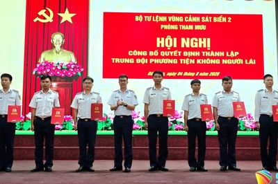 Vùng Cảnh sát biển 2 thành lập Trung đội Phương tiện không người lái