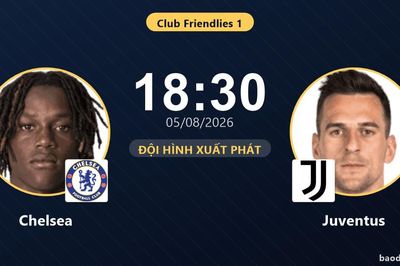 TRỰC TIẾPTrực tiếp Chelsea vs Juventus: Đội hình xuất phát