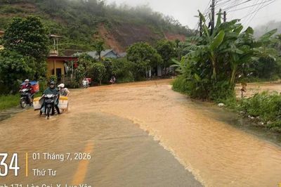 Lũ trên các sông ở Lào Cai lên cao, cảnh báo ngập lụt và lũ quét