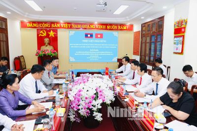 Đoàn công tác Ban Tuyên huấn Trung ương Đảng Nhân dân Cách mạng Lào thăm, làm việc với Ban Tuyên giáo và Dân vận Tỉnh ủy