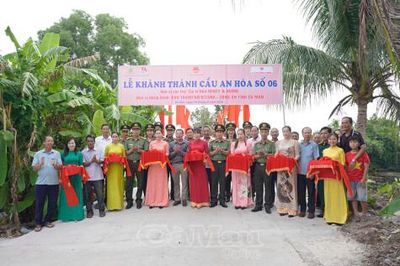Khánh thành cầu giao thông nông thôn An Hòa 6 tại xã Đá Bạc