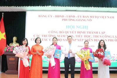 Phường Giảng Võ hoàn tất sắp xếp 17 trường học thành 8 trường đa cơ sở