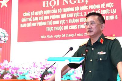 Sắp xếp, tổ chức lại bộ máy quân sự địa phương, giải thể, sáp nhập, thành lập đơn vị mới
