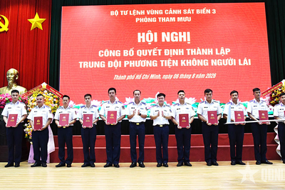 Bộ tư lệnh Vùng Cảnh sát biển 3 thành lập Trung đội Phương tiện không người lái