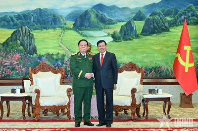 Đại tướng Nguyễn Trọng Nghĩa chào xã giao lãnh đạo Đảng, Nhà nước Lào