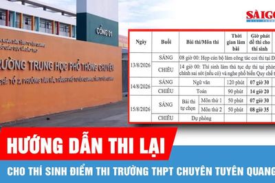 Bộ GD-ĐT hướng dẫn thi lại cho thí sinh Điểm thi Trường THPT chuyên Tuyên Quang