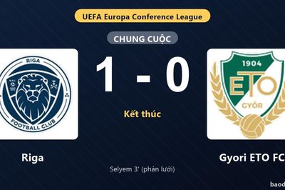 Riga thắng sớm, Gyori ETO FC trắng tay ở vòng loại Conference League