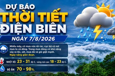 Bản tin Dự báo thời tiết ngày 7/8/2026