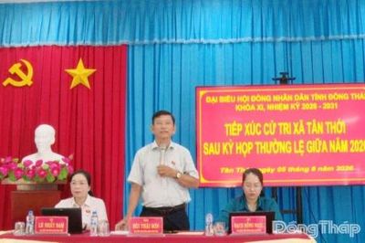 Đại biểu HĐND tỉnh tiếp xúc cử tri xã Tân Thới