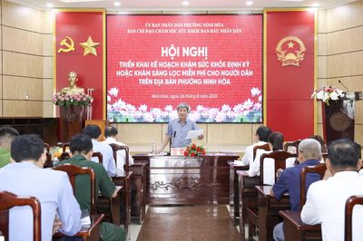 Từ ngày 22-8, phường Ninh Hòa triển khai khám sức khỏe miễn phí cho người dân