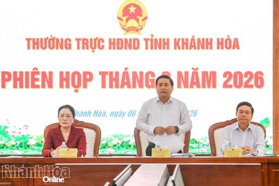 Phiên họp Thường trực HĐND tỉnh Khánh Hòa tháng 8-2026