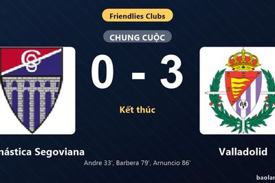 Thống kê trận đấu Gimnástica Segoviana 0-3 Valladolid: Valladolid thắng đậm thuyết phục