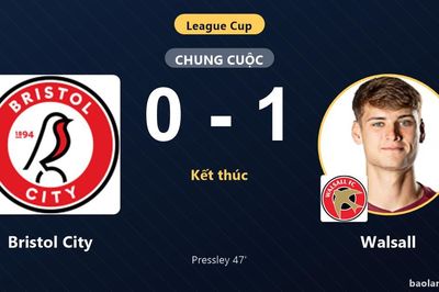 Walsall hạ Bristol City trong trận loại trực tiếp League Cup