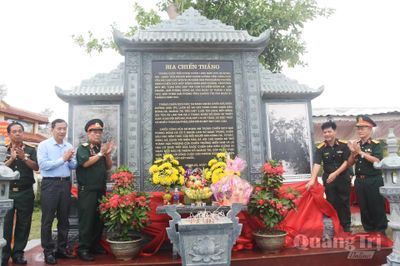 Khánh thành 'Bia chiến thắng' của Sư đoàn 308-Quân tiên phong tại phường Đông Hà