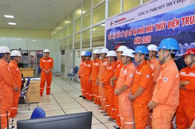 Thủy điện Trung Sơn diễn tập ứng phó sự cố nhằm bảo đảm vận hành an toàn, ổn định, đáp ứng yêu cầu huy động