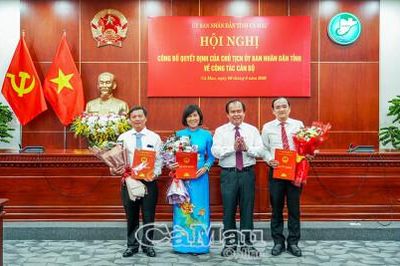 UBND tỉnh Cà Mau bổ nhiệm 3 phó giám đốc sở