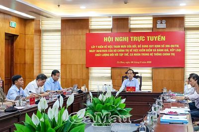 Lấy ý kiến hoàn thiện quy định đánh giá cán bộ