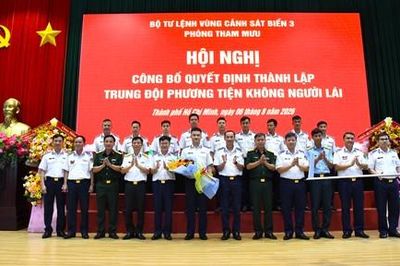 Bộ Tư lệnh Vùng Cảnh sát biển 3 thành lập Trung đội Phương tiện không người lái