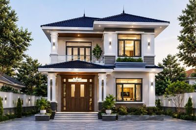 Chi phí xây nhà 2 tầng mái Nhật 90m² khoảng bao nhiêu?
