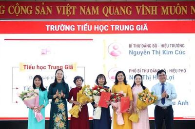 Xã Trung Giã kiện toàn 8 cơ sở giáo dục công lập
