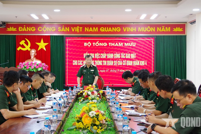 Bộ Tổng Tham mưu kiểm tra công tác bảo mật hệ thống thông tin quân sự tại cơ quan Quân khu 4