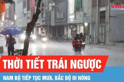 Nam bộ tiếp tục mưa, Bắc bộ oi nóng trở lại