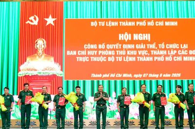 Giải thể, tổ chức lại Ban Chỉ huy phòng thủ khu vực trực thuộc Bộ Tư lệnh TPHCM