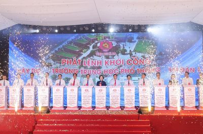 Phó Thủ tướng Chính phủ Phạm Thị Thanh Trà dự lễ khởi công xây dựng Trường THPT Nam Đàn 1
