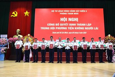 Bộ Tư lệnh Vùng Cảnh sát biển 3 thành lập Trung đội Phương tiện không người lái