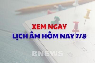 Xem ngay lịch âm dương hôm nay 7/8