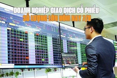 Chứng khoán hôm nay 7/8: 5 doanh nghiệp giao dịch cổ phiếu số lượng lớn